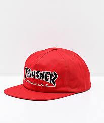 Thrasher Outlined SnapBack Mens Hats Red | Sneakers Plus