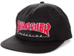 Thrasher Outlined SnapBack Mens Hats Black | Sneakers Plus
