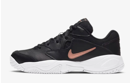 Nike court lite black sale