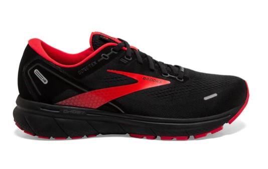 Brooks Ghost 14 GTX - Mens Running Shoe Black-Red | Sneakers Plus