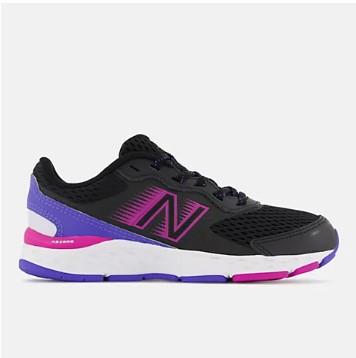 New Balance 680v6 - Girls Running Shoe Black-Magenta Pop-Black | Sneakers Plus