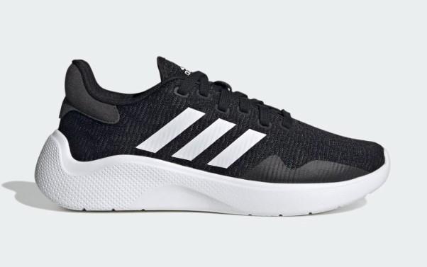 Black and white adidas running shoes sales
