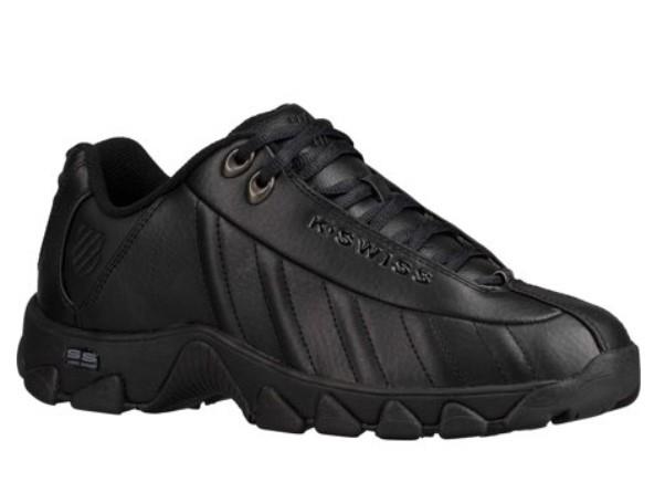 K swiss black leather on sale sneakers